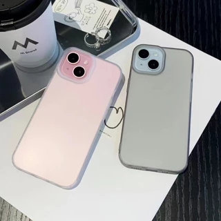 เคสใสด้าน for เคสไอโฟน11 iphone 15 16 17 Pro MAX เคสไอโฟน 13 12 Pro max 11 เคส Ultra Thin Anti-Drop โทรศัพท์นุ่มปกหลัง