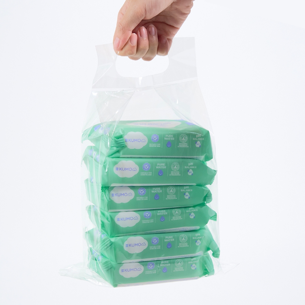 (ยกหิ้ว/ยกลัง) KUMO ทิชชู่เปียก กระดาษเปียก KUMO PURE WATER BABY WET WIPES ผ้าเช็ดทำความสะอาดสำหรับเ