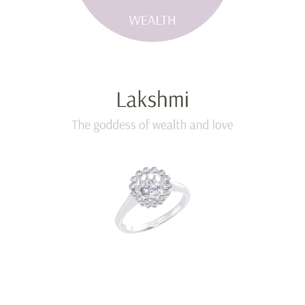 Ravipa | LAKSHMI Dancing Diamond Round Ring พระแม่ลักษมี - แหวน