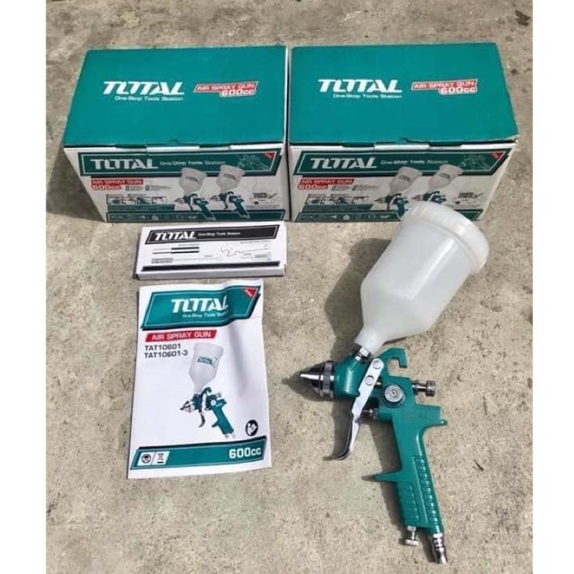 กาพ่นสี HVLP ยี่ห้อ Total งานละเอียด หัวพ่น 1.4 มม.  รุ่น TAT10601 ( HVLP Air Spray Gun )