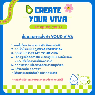 (Customize) Create Your ViVa! วีว่า Prebiotic Baby Wipes 40 แผ่น ยกลัง 1X36