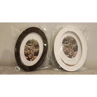 (1ชิ้น) กรอบรูป victoria photo stand oval ทรงวงรี เลือกสีน้ำตาลหรือขาว