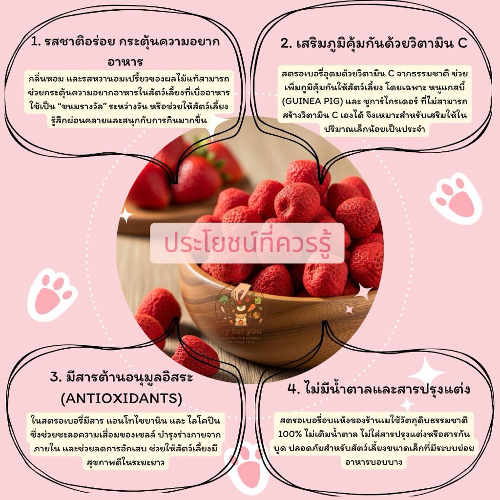 สตรอเบอรี่อบแห้ง by for you รูปที่ 2