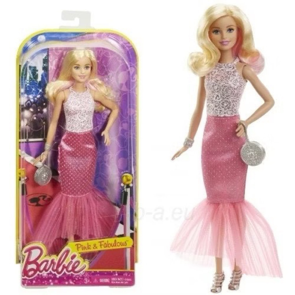 ตุ๊กตาบาร์บี้ Barbie Pink & Fabulous ชุดเดรสชมพูหรูหรา พร้อมกระเป๋าเงินแฟชั่นสุดเก๋ ความสูง29cm