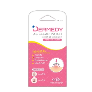 [แพ็ค6ชิ้น] DERMEDY AC CLEAR PATCH 18 DOT UNIT BOX แผ่นแปะสิวเดอร์มีดี เอซี เคลียร์ แพทซ์ (18 ดวง)