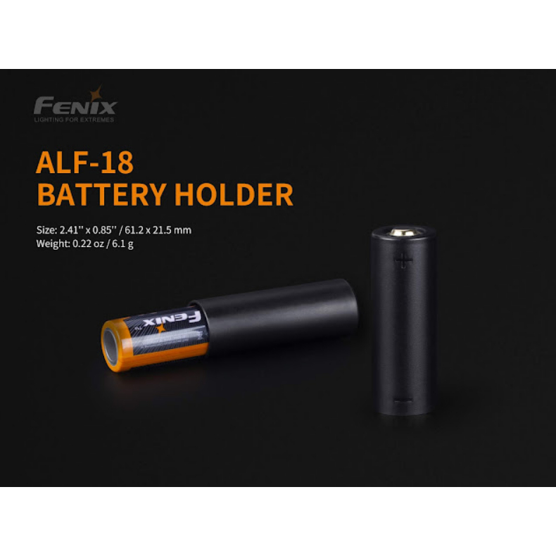 Fenix ALF-18  Battery Holder ท่อแปลงแบต18650 ให้เป็น 21700 ใช้สำหรับไฟฉายที่ใช้แบต 21700 ให้สามารถใช