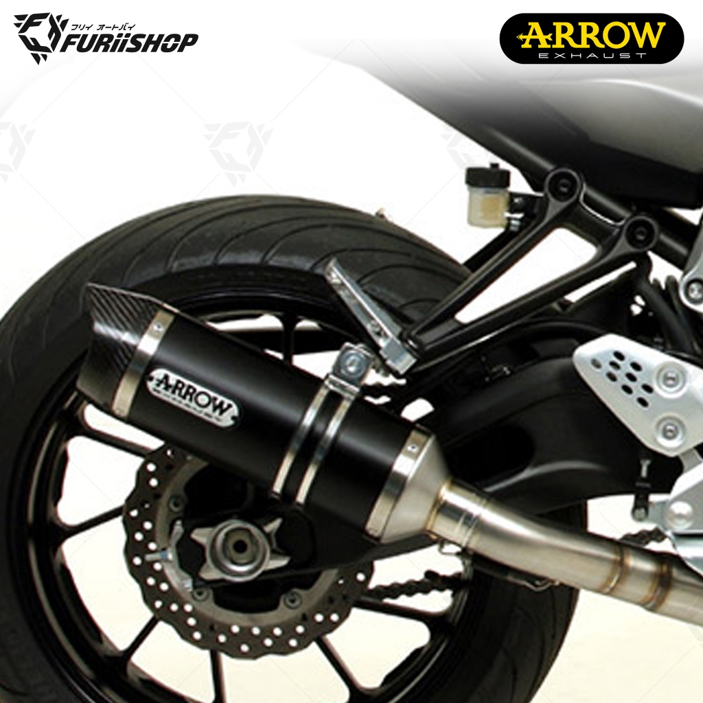 ท่อสูตร/ท่อแต่ง/ท่อไอเสีย Arrow Dark-Carbon (ออกล่าง+ออกบน) : for Yamaha XSR700 2017-2020/2021-2024