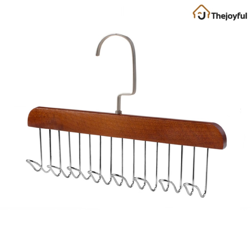Thejoyful ไม้แขวนเสื้อ ไม้แขวนชุดชั้นใน hanger ที่แขวนผ้า ตะขอ 8 ตัว แข็งแรง ทนทาน
