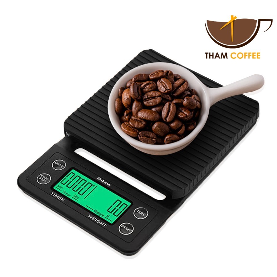 เครื่องชั่งกาแฟ เครื่องชั่งกาแฟดิจิตอล coffee scale ปริมาณ 3กก/5กก พร้อมตัวตั้งเวลา Tham coffee