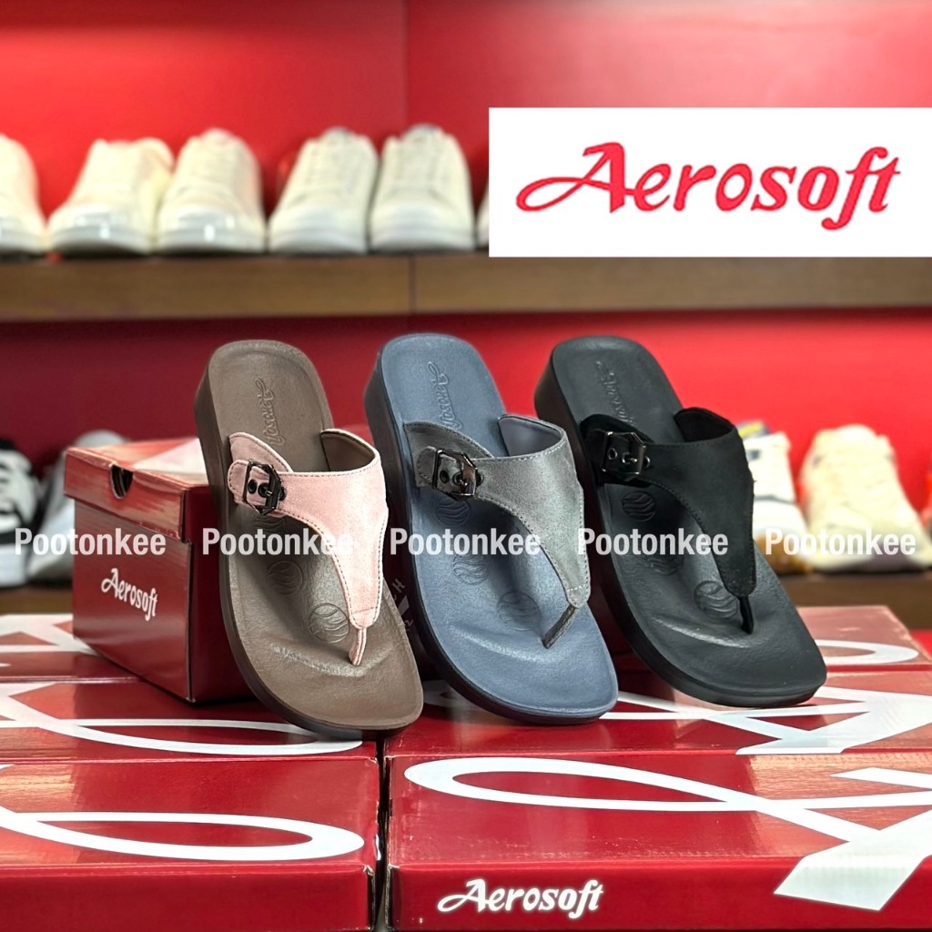 Aerosoft รองเท้าแตะผู้หญิง แบบหนีบ แอโร่ซอฟ รุ่น AB 101 / FW 8172 ไซส์ 35-42 ของเเท้ พร้อมส่ง