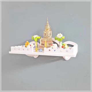 หิ้งพระติดผนัง มีราวกันตก หิ้งพระติดผนังโมเดิร์น หิ้งพระพิฆเนศ แท่นบูชาพระพุทธรูป