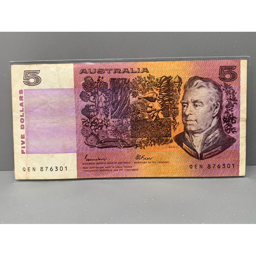 ธนบัตรออสเตรเลียชนิด 5Dollars ปี1990