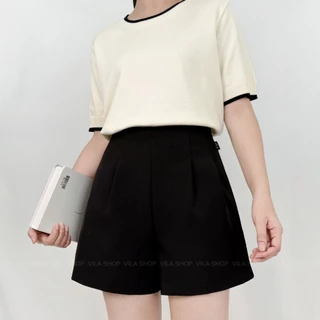 VILA | Molly Shorts Vi16 กางเกงขาสั้นซิปหลัง มีซับใน