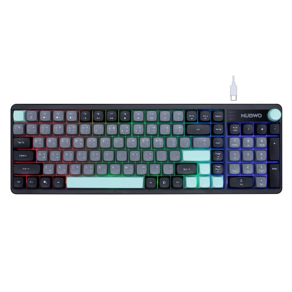 คีย์บอร์ดเกมมิ่ง Nubwo MARS NK-36 NK-49 NK-52 NK-55 NK-56 NK-57 Gaming Keyboard คีย์บอร์ด มีไฟ ประกันศูนย์ 1 ปี รูปที่ 6