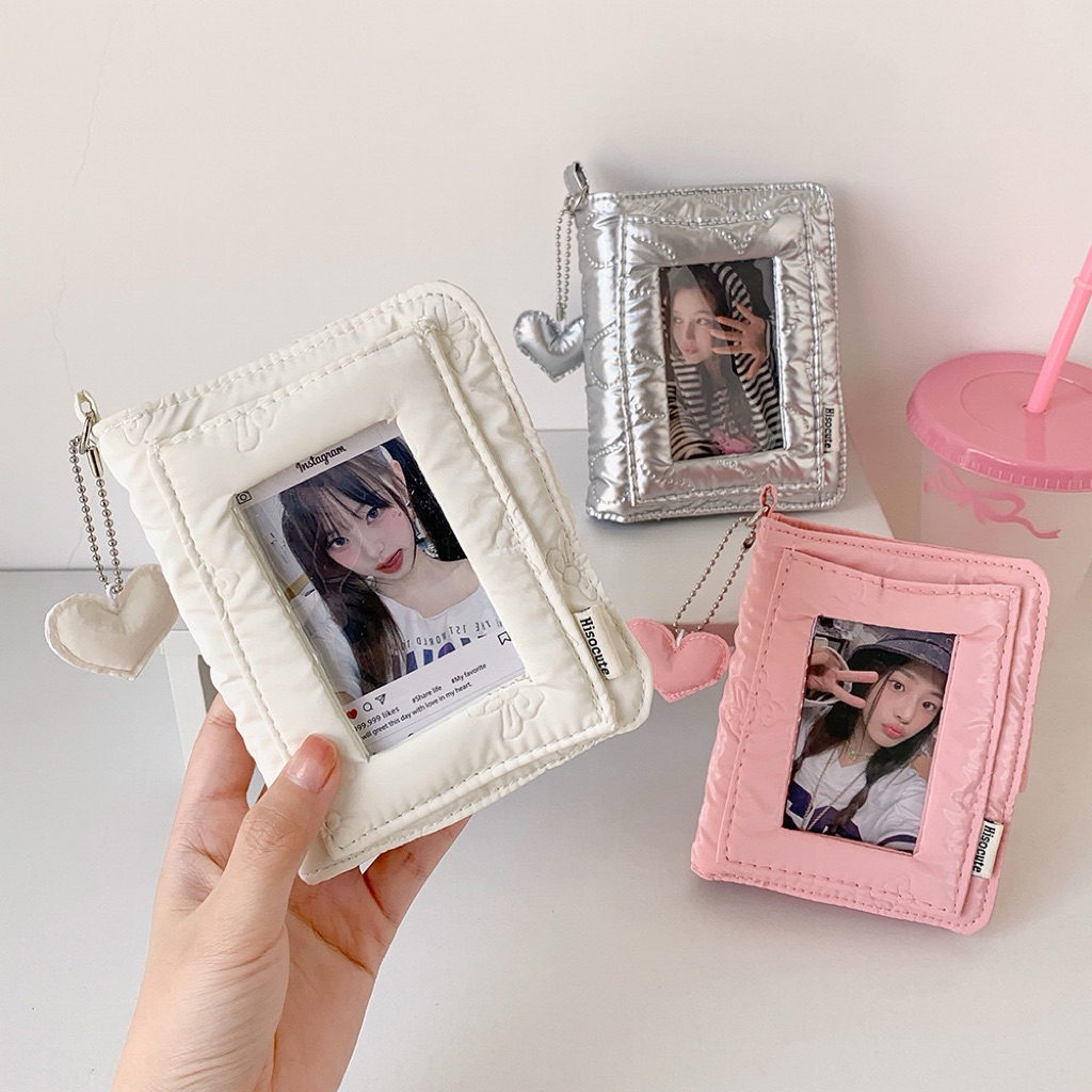 พร้อมส่ง🇹🇭 แฟ้มผ้าSilver My Favorite (แฟ้ม+ไส้+พวงกุญแจ) ขนาดM5 5ห่วง แฟ้มการ์ด Photo Album (AB) #M3