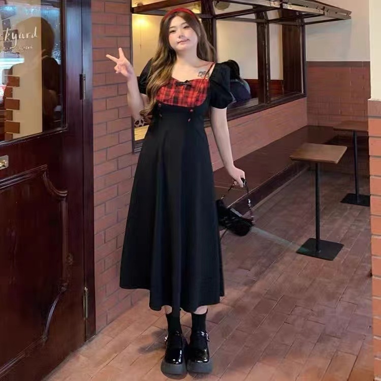 เดรสยาว ชุดเดรส น่ารัก ไปทะเล ทํางาน ชุดราตรี ดํา สบายๆ old money dress ออกงาน แฟชั่น วินเทจ เดรสทํางาน ผู้หญิง