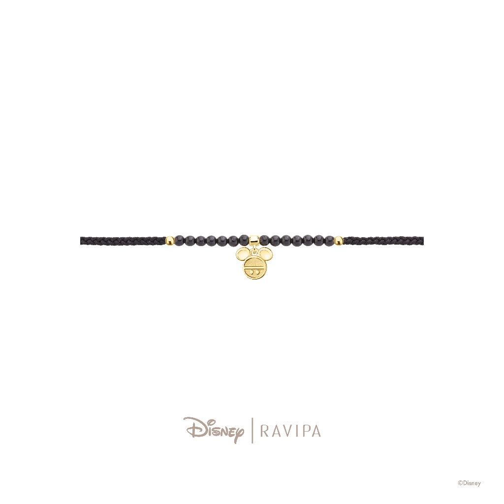 Mickey Mouse Golden Gold and Onyx Bracelet - สร้อยข้อมือ