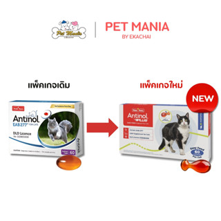 Antinol  For Cat 60 Cap แพคเกจใหม่ ( อาหารเสริมบำรุงข้อสำหรั…