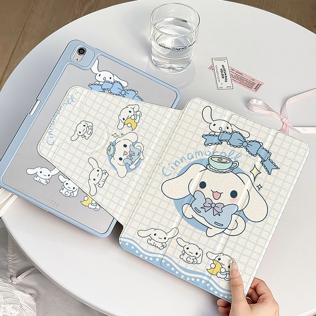 ✨ส่ง24ชม✨ เคสiPadหมุน 360° Gen9 Gen11 Air7 11/13 ที่ใส่ปากกา Cinnamoroll case iPad Gen10 Air6 Pro13