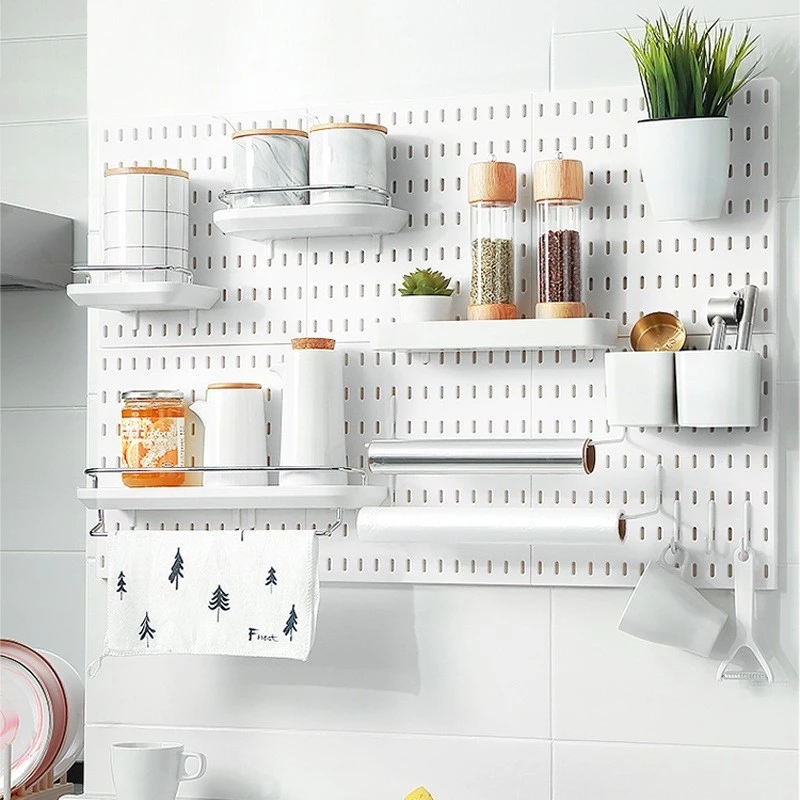 【จัดส่งที่รวดเร็ว】แผ่นปา DIY แผ่นรูพลาสติกสำหรับจัดเก็บบนโต๊ะพร้อมชุดติดตั้ง ตัวจัดระเบียบโต๊ะเล่นเกม thumbnail 3