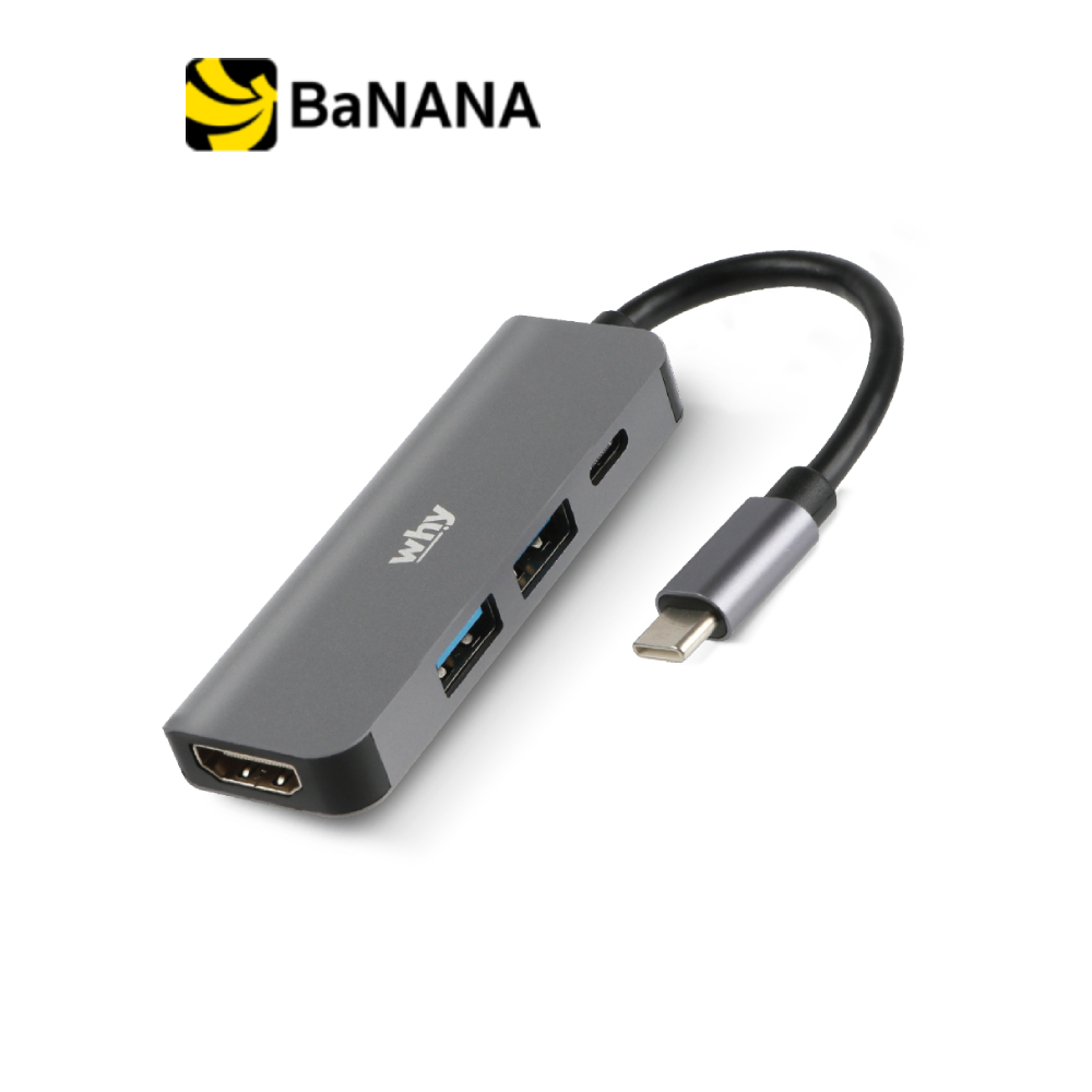 WHY 4-in-1 USB Type-C (HDMI/USB-A/USB-C) HB-1011 Grey by Banana IT