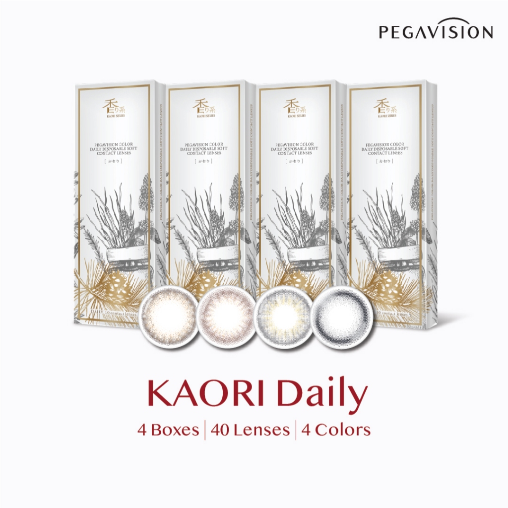 PEGAVISION คอนแทคเลนส์สี รายวัน รุ่น Kaori (set 4 กล่อง/ 40 เลนส์)