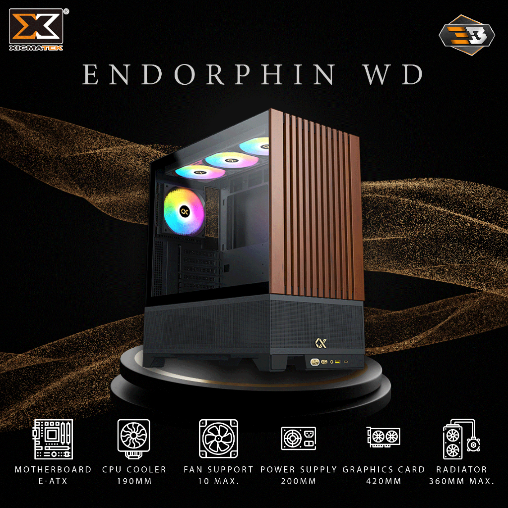 เคสเปล่า  CASE  XIGMATEK ENDORPHIN WD BLACK