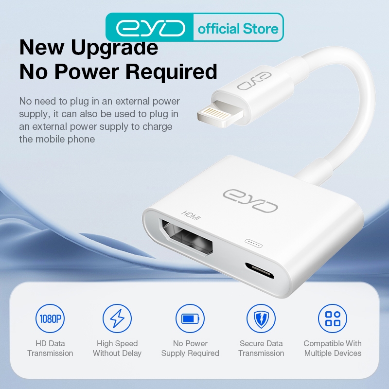 EYD HD02 L To HDMI Adapter Kable 4K HD Digital TV Monitor For All Version