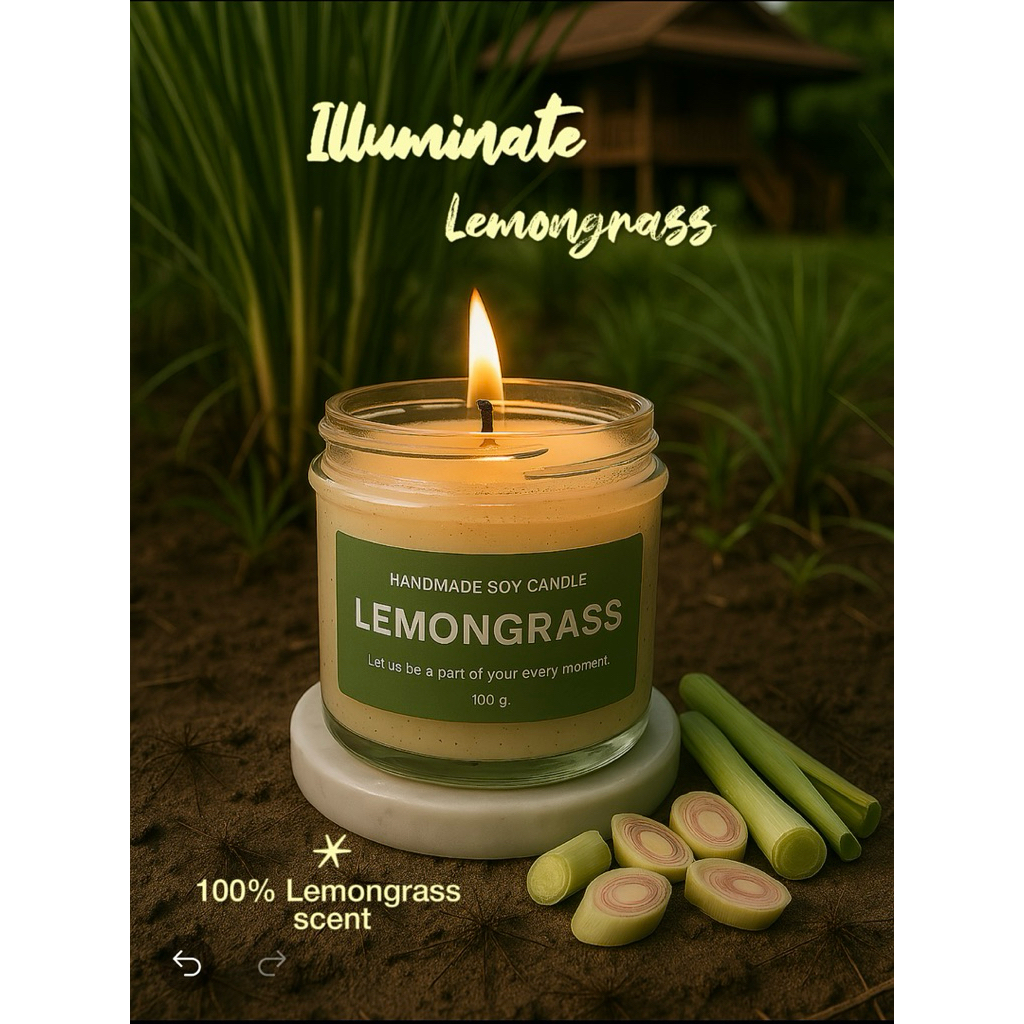 เทียนหอมกลิ่นตะไคร้/lemongrass