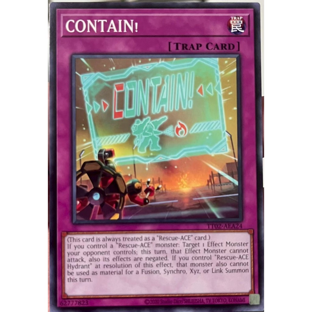 Yugioh Asia-Eng [TT02-AEA24] CONTAIN! (Common) การ์ดยูกิแท้ถูกลิขสิทธิ์