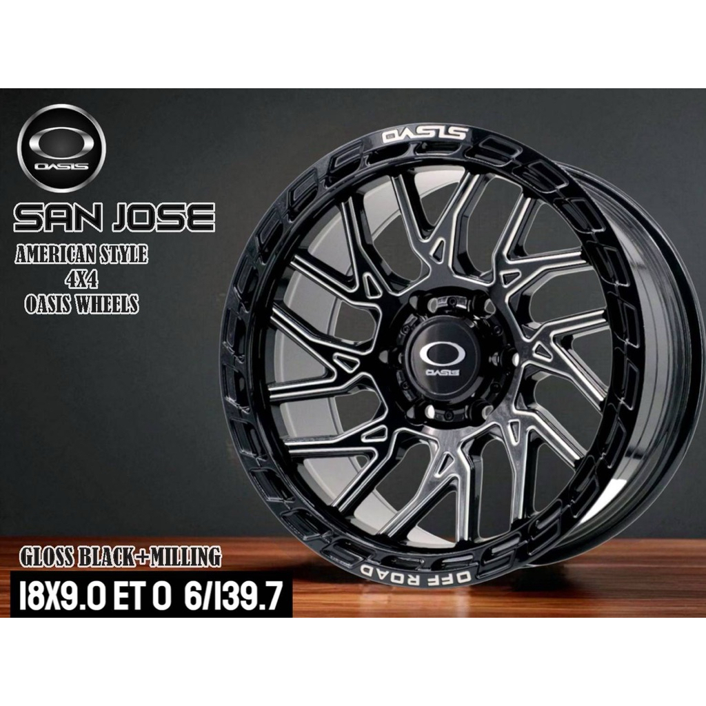 ล้อแม็กซ์ Oasis Jose ขอบ18 ราคาต่อสี่วง สวย ดุดัน เท่ สปอร์ต สไตล์ ออฟโรด