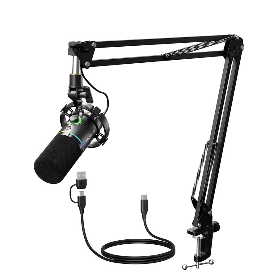 Maono PD200X ไมโครโฟนไดนามิก USB XLR RGB XLR สําหรับ PC โทรศัพท์มือถือ ไลฟ์สด พอดคาสต์ บันทึกการเล่น