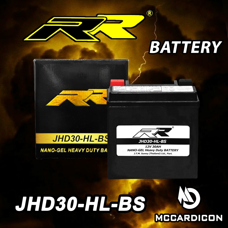 แบตเตอรี่ RR JHD30-HL-BS สำหรับ Harley Davidson Touring Model