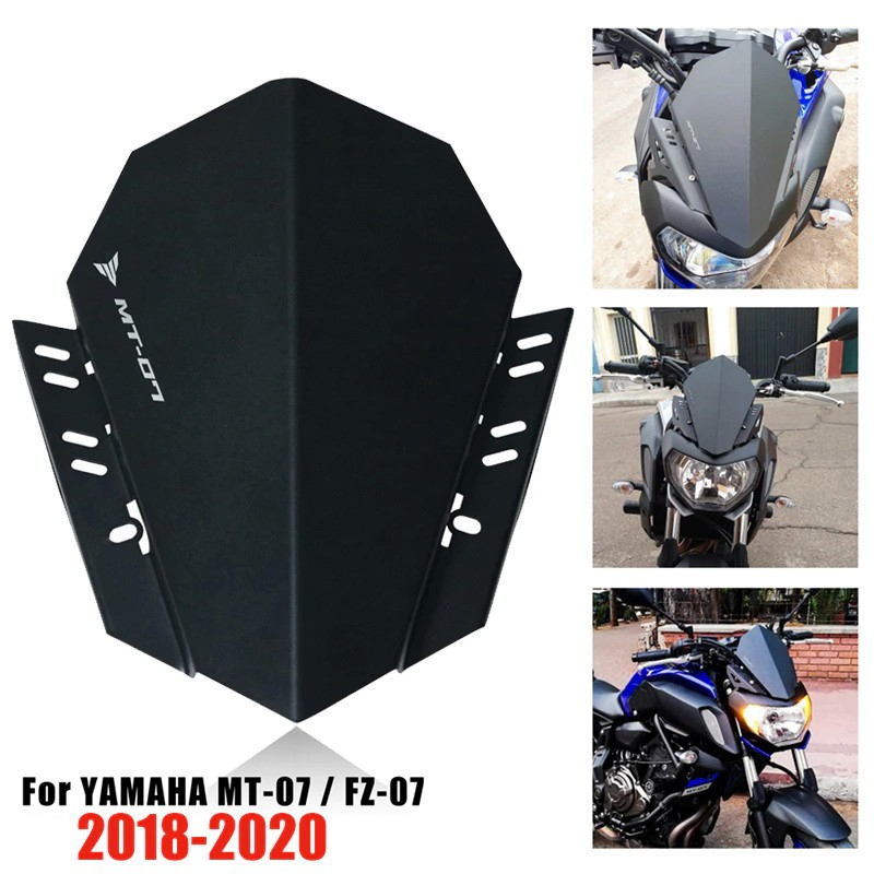 ชิวหน้า (windshield, windscreen) ชิลหน้า กันลม  MT07 F07 สำหรับรถปี 2018-2020