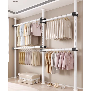 Life ราวแขวนผ้า DIY ราวตากผ้า แบบยืด ไม่ต้องเจาะ ประหยัดพื้นที่
