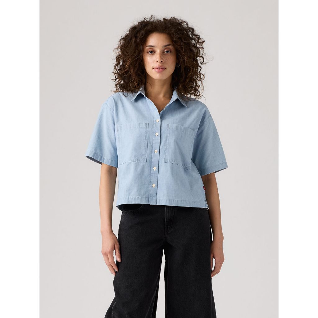 เสื้อเชิ้ตผู้หญิง Levi's® Women's Harlie Short-Sleeve Cropped Shirt