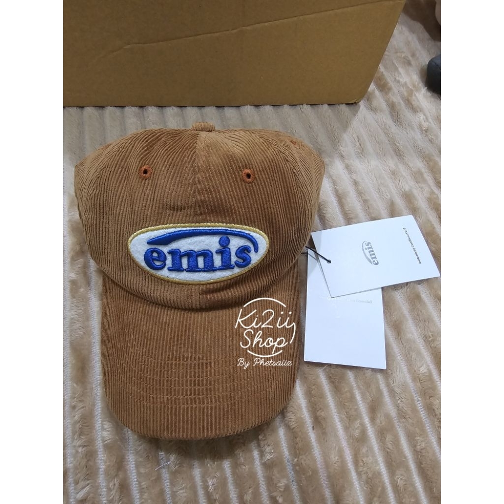 มือ 1 หมวกแก๊ป emis หมวกลูกฟูก สีน้ำตาล งานไฮเอ็น