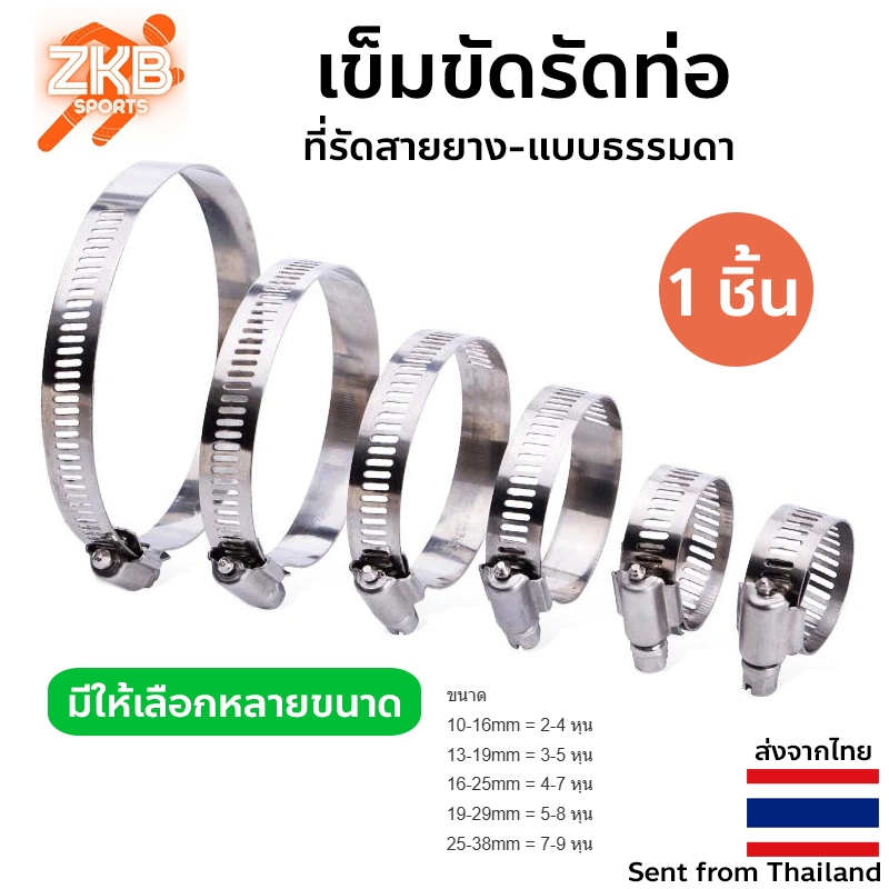 เข็มขัดรัดท่อ สายรัดท่อ แคลมป์รัดท่อ ที่รัดสายยาง-แบบธรรมดา รัดสายยาง