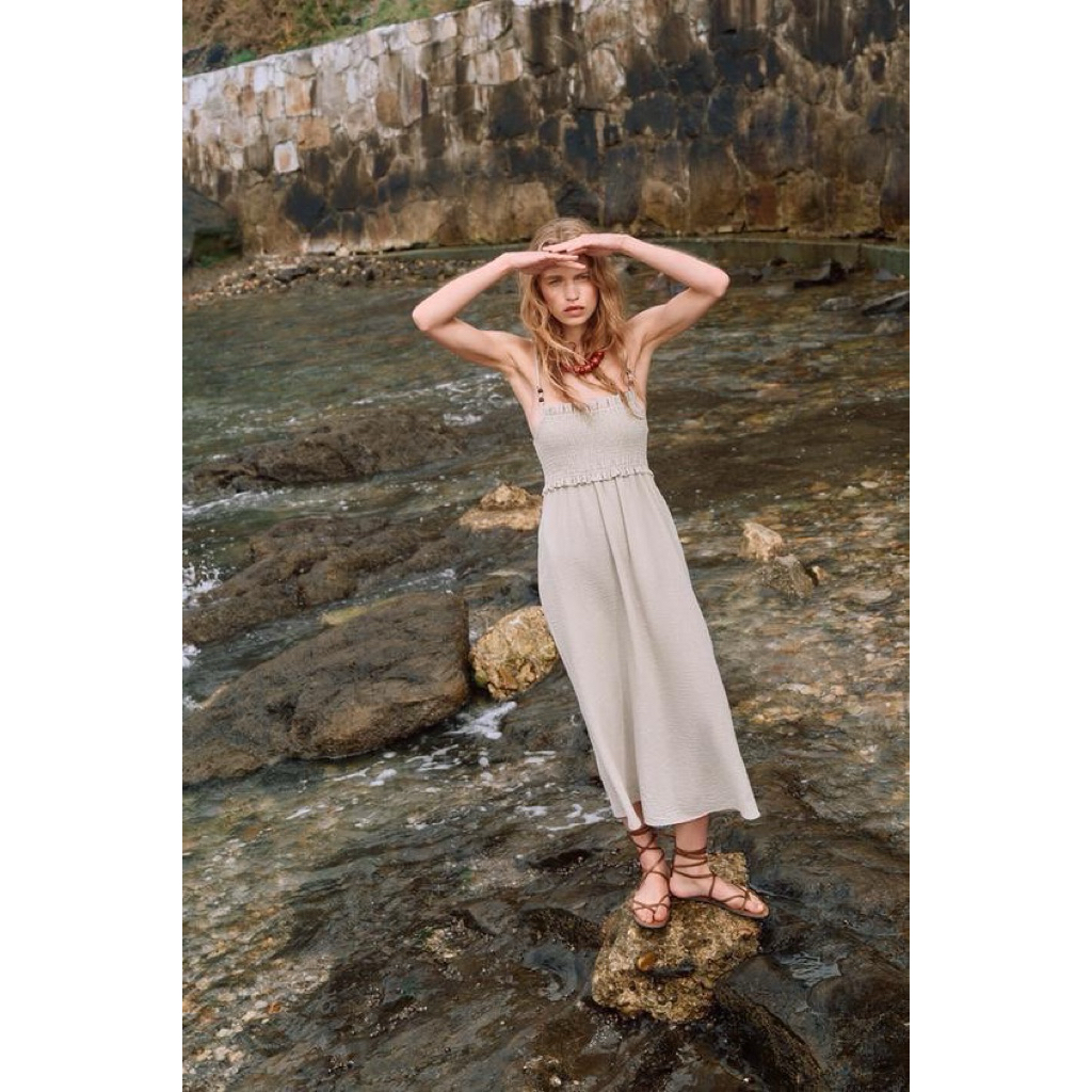 ชุดเดรสสายปรับได้ ZARA MIDI DRESS