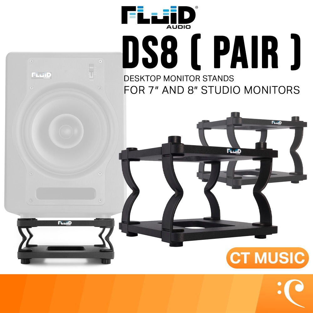 Fluid Audio DS8 ( Pair ) Desktop Monitor Stands for 7″ and 8″ Studio Monitors ขาตั้ง ขาตั้งลำโพง