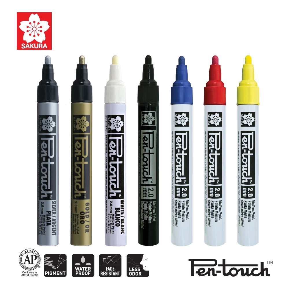 ปากกาเพ้นท์ SAKURA ปากกา มาร์คเกอร์ หัวใหญ่ ซากุระ หัว 2.0mm PAINT MARKER / Pen-touch (จำนวน 1 ด้าม)