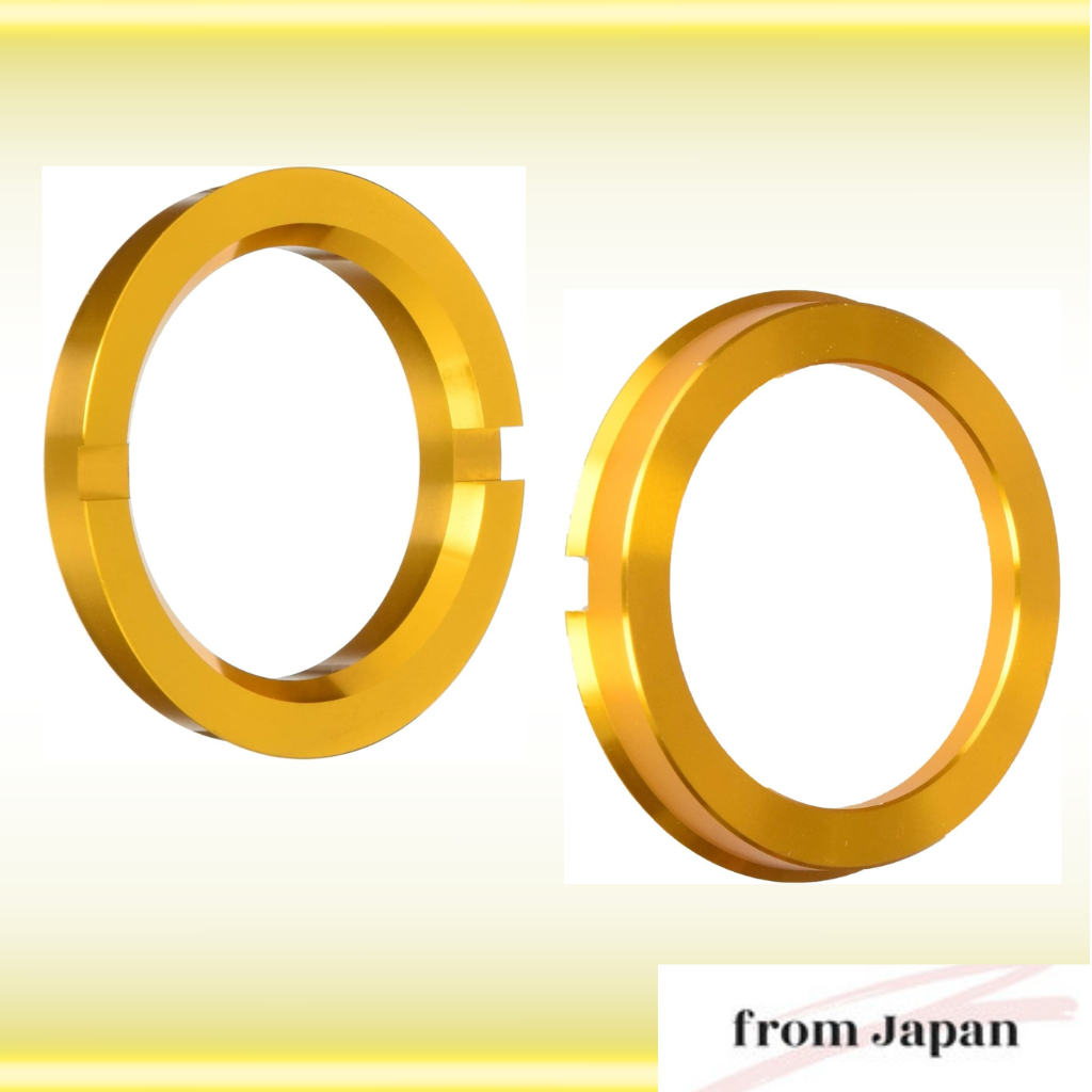 KYO-EI Aluminum Hub Centric Ring with Lip Gold 2pcs With tabs Aluminum/Gold U7356 U7360 U7354 U7360