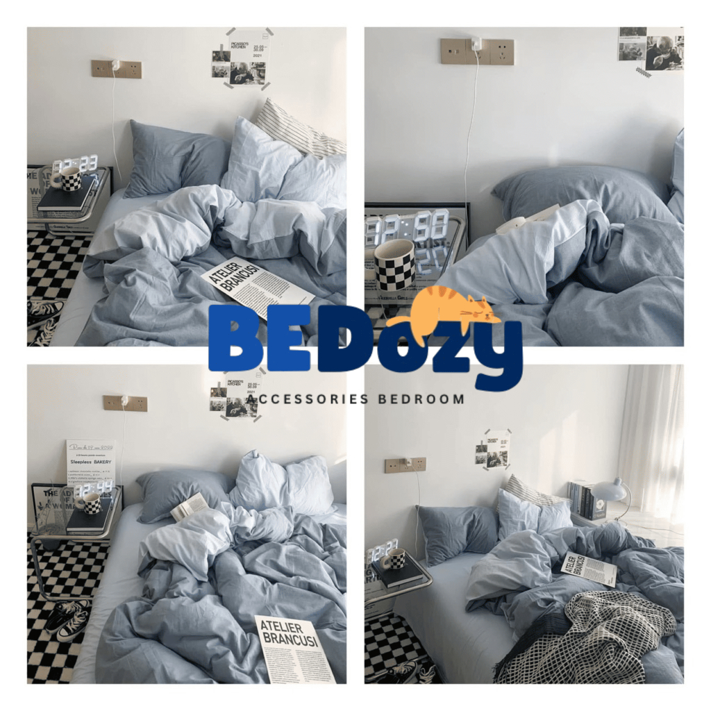 ชุดผ้าปูที่นอน สีทูโทน ขนาด 3.5 ฟุต / 5 ฟุต / 6 ฟุต ครบชุด 6 ชิ้น - รูปที่ 3