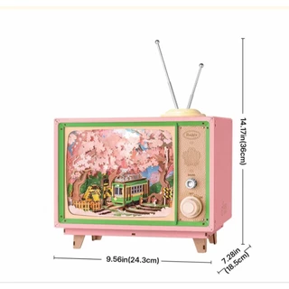 โมเดล DIY ประกอบเอง Rolife Sakura Dreamy Tour DIY Music Box 3D Wooden Puzzle AMT02 English version [พร้อมส่ง]