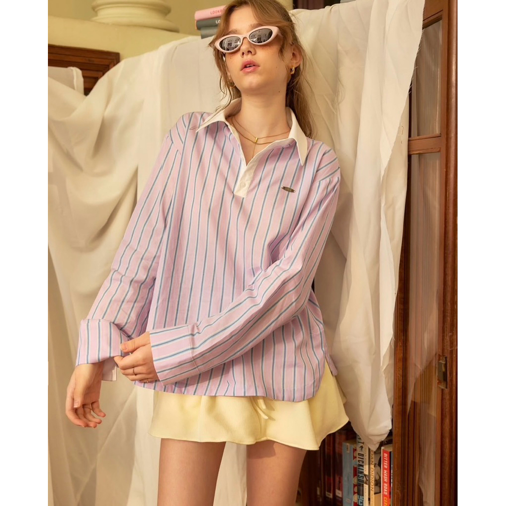 lookbooklookbook rugby shirt soft purple