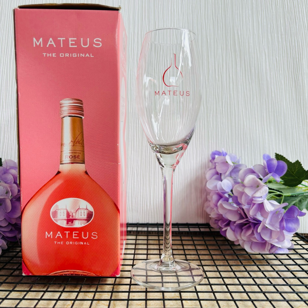 แก้วไวน์คริสตัล MATEUS FLUTE GLASS ขนาด 223ml มือสอง จากญี่ปุ่น