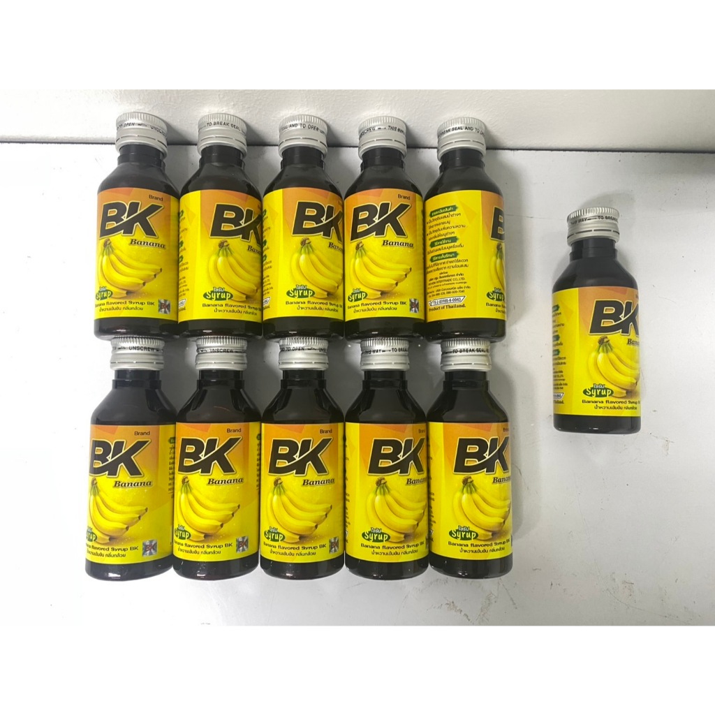 BK Banana Syrup สูตรกลิ่นกล้วยหอม (10 แถม 1) ขนาด 60 มล.