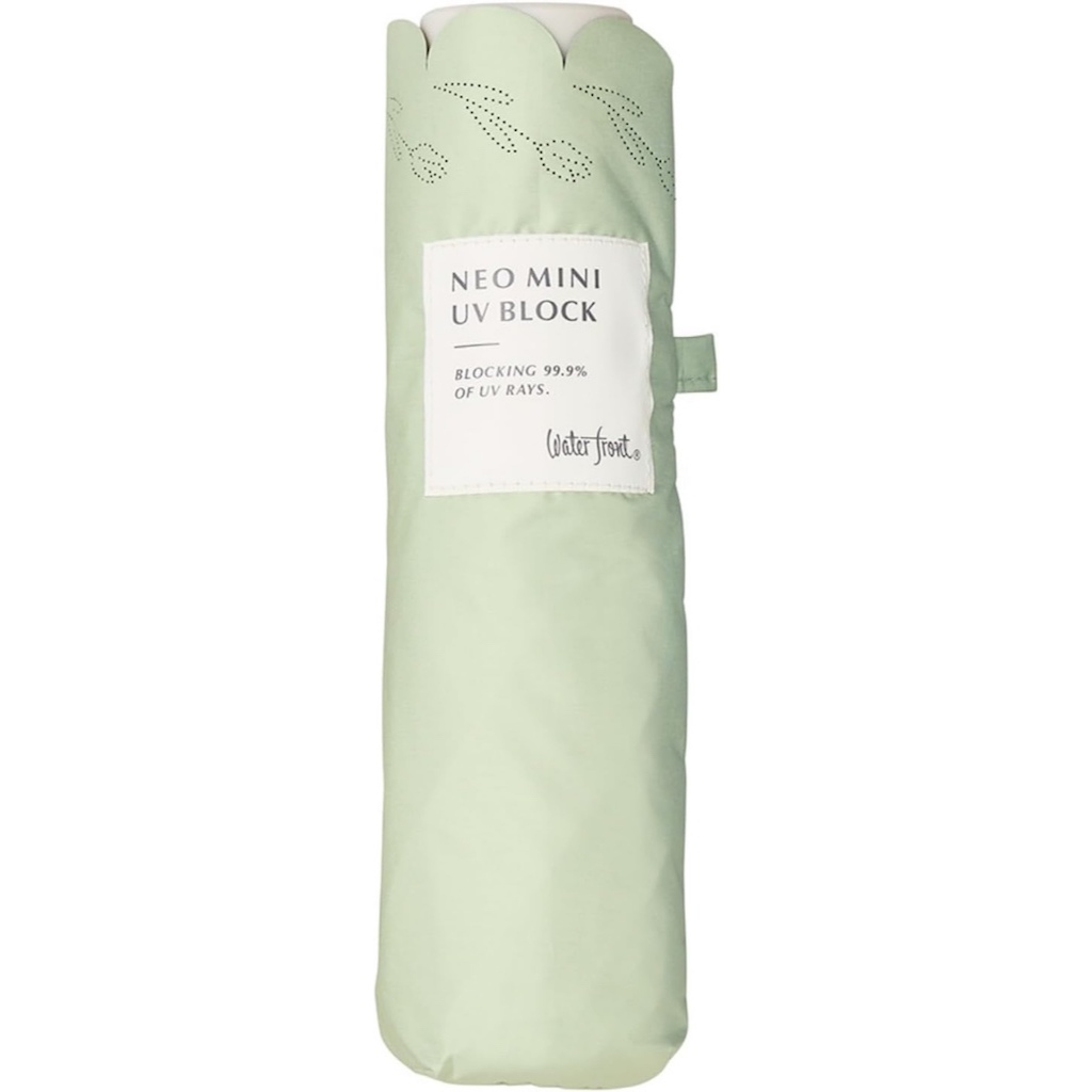 Waterfront Folding Umbrella, Parasol, Rain Umbulatio Series “Neo Mini UV Block Fold” Light Green 51c