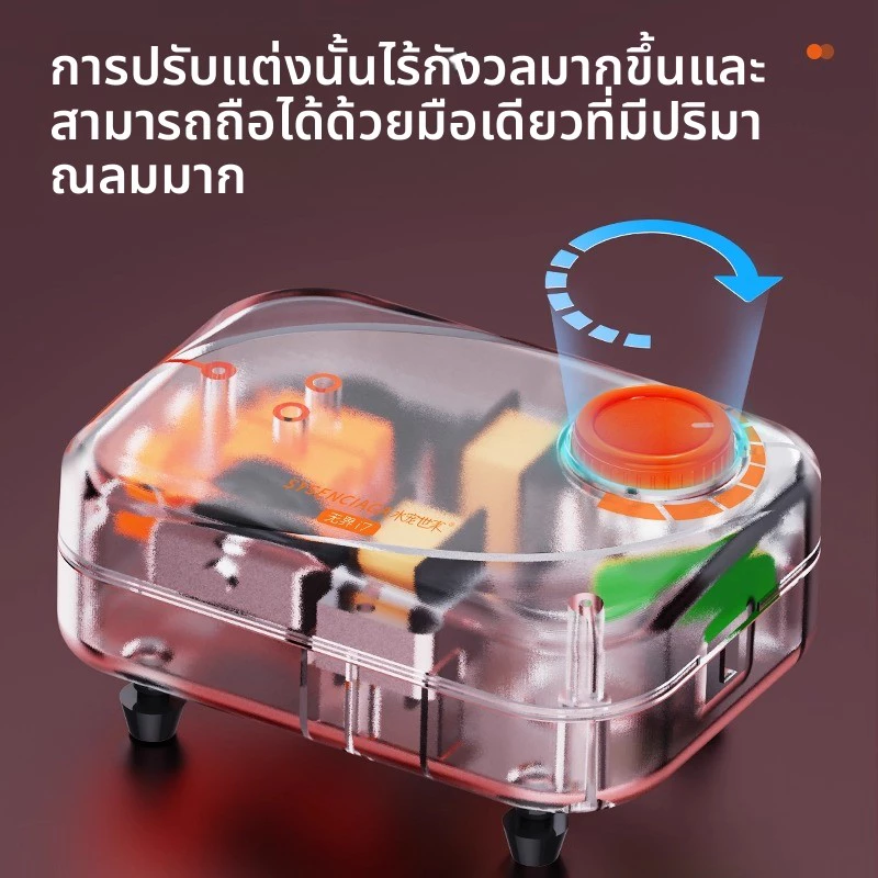 Sysenciaga ปั๊มอากาศออกซิเจนถังปลา Aquarium เสียงเงียบ 220V thumbnail 5