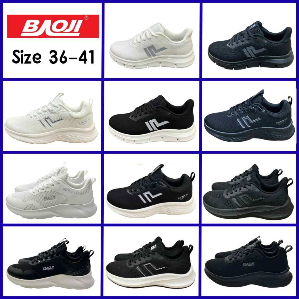 Baoji รองเท้าผ้าใบผูกเชือกหญิง รุ่น BJW991/BJW832/BJW1056/BJW1154/BJW1057 ไซส์ 37-41